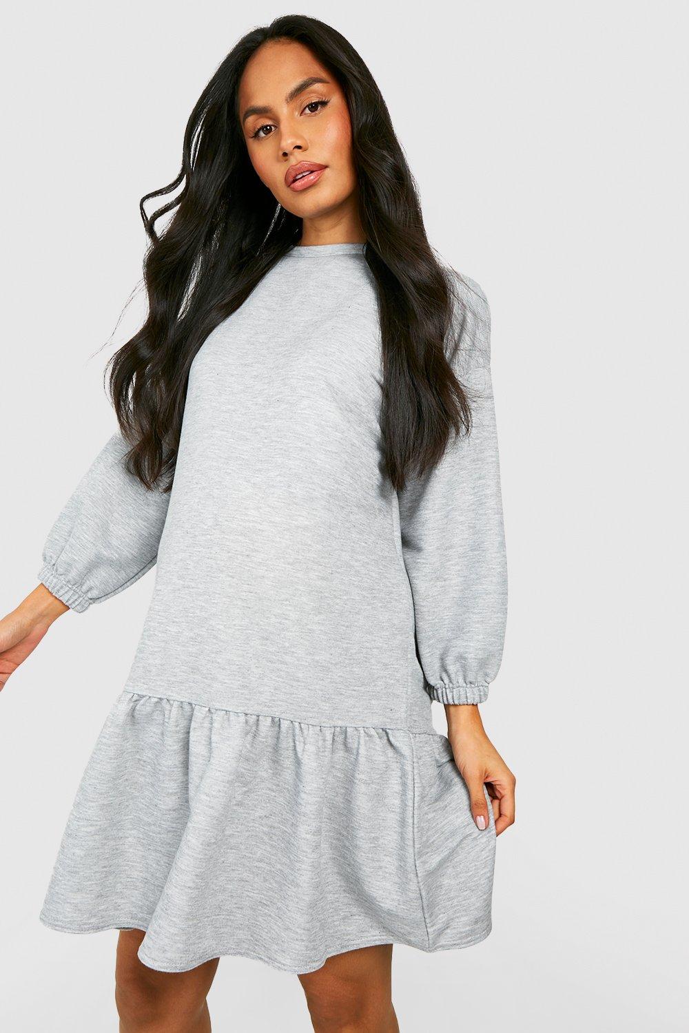 Maternity Oversized Peplum Sweater Dress boohoo USA